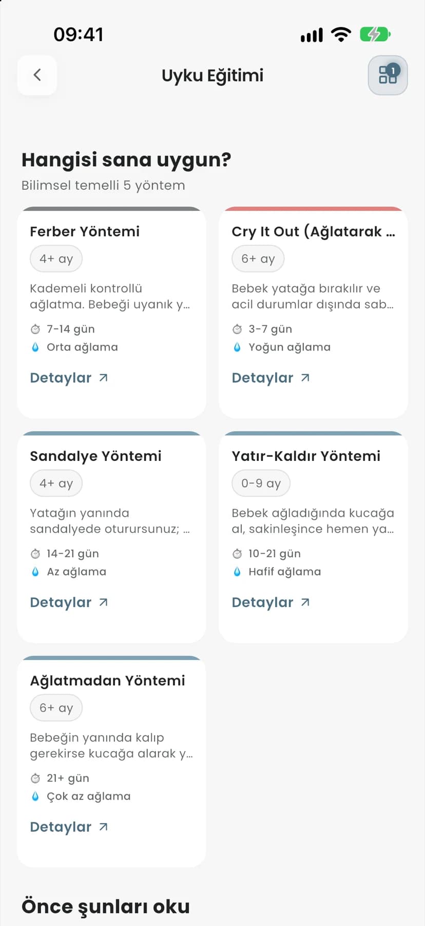 Uyku eğitimi ekranı: bebeğe uygun yöntemler, süreleri ve ağlama düzeyleri